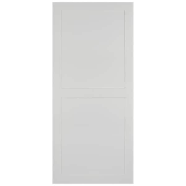 EVERMARK Expressions 37 in. x 84 in. 2-Panel Unfinished Solid White Primed MDF Barn Door Slab