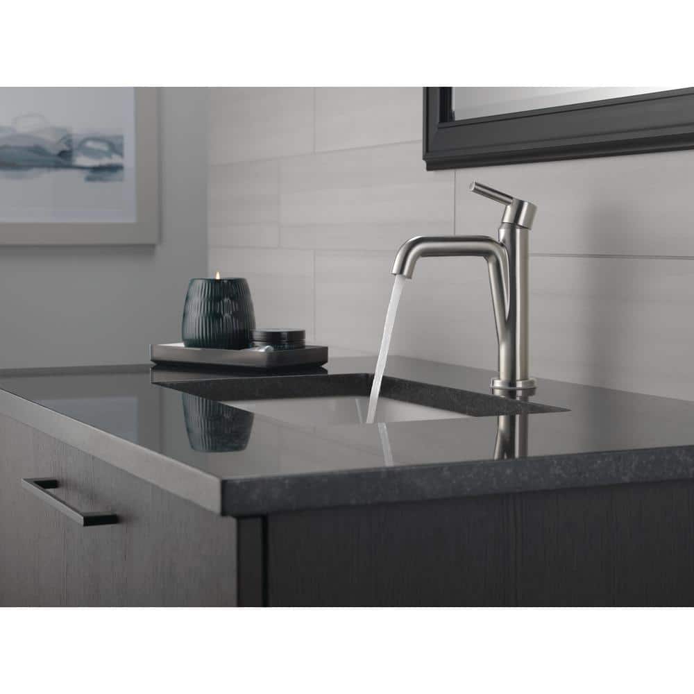Delta Nicoli Sleek Stainless Steel Single Handle Bathroom Faucet