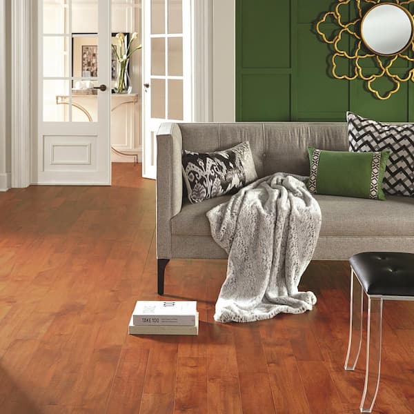 Bronze Acacia 3/8 in. T x 4.9 in. W Click-Lock Hand Scraped Engineered Hardwood Flooring (25.8 sq.ft./case)