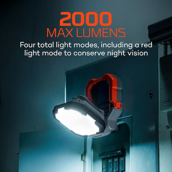 NEBO OMNI AXIS 2000 Lumens Rechargeable LED Utility Flood Light