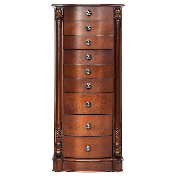 Costway Wood Jewelry Cabinet Cabinet Armoire Box Storage Chest