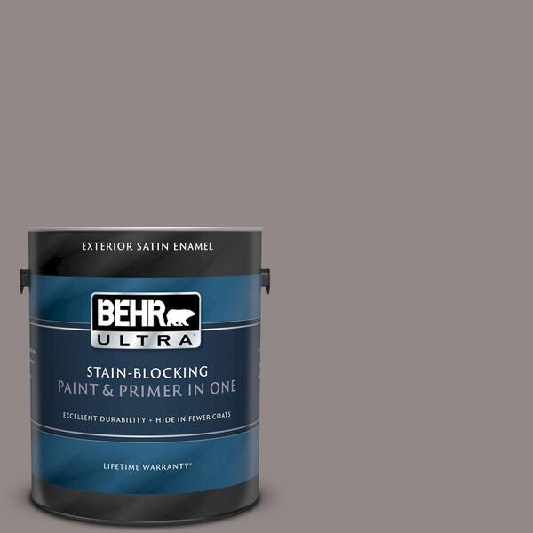 BEHR ULTRA 1 gal. #UL250-4 Polished Stone Satin Enamel Exterior Paint and Primer in One