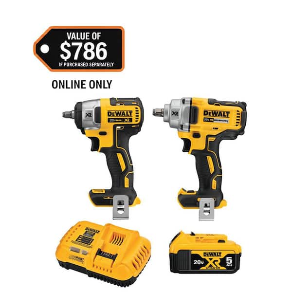 20V MAX XR Cordless Automotive 2 Tool Combo Kit with (1) 1/2 in., (1) 3/8 in. Impact Wrench and (1) 5.0Ah Battery