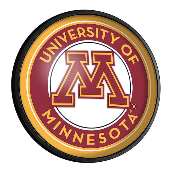 The Fan-Brand Minnesota Golden Gophers: Round Slimline Lighted Wall Sign 18 in. L x 18 in. W x 2.5 in. D