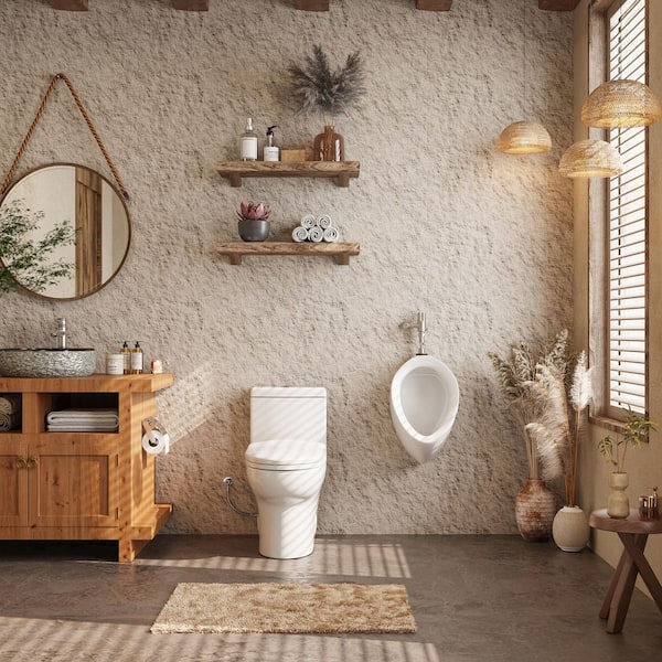 Round 0.125 GPF High-Efficiency Urinal with Top Spud in White