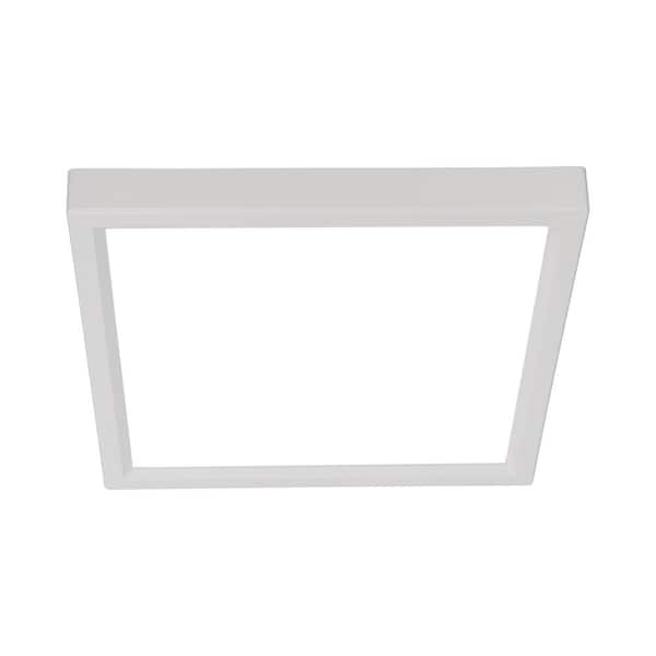 NICOR DSE6 6 in. Square White LED Flush Mount Ceiling Light, 4000K