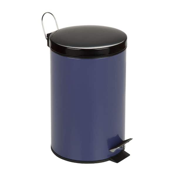 Honey-Can-Do 3 Gal. Purple Round Metal Step-On Touchless Trash Can