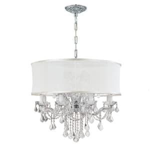 Brentwood 12-Light Smooth Shade Polished Chrome Chandelier