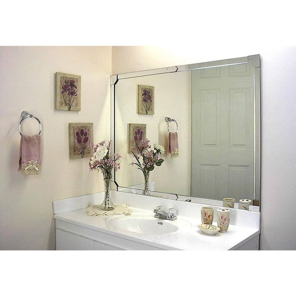 48-Inch Clear Acrylic Mirror Vanity Strips, Pack of 2