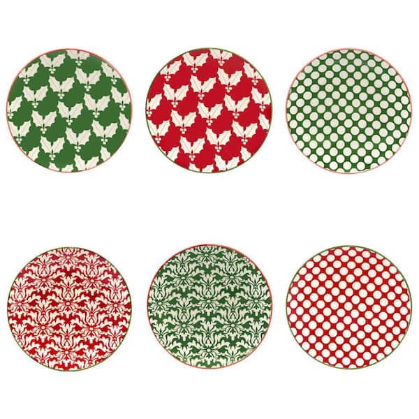 Certified International Winter Medley Assorted Colors Canape Plate