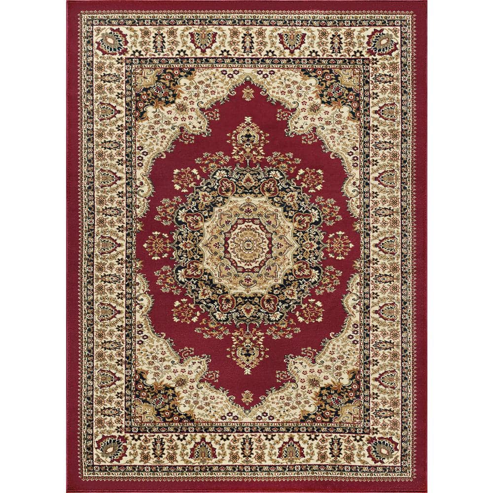 Mark&Day Area Rugs, 9x12 Paris Traditional Burgundy Area Rug (9' x 12') 