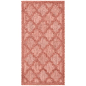 Easy Care Coral doormat 2 ft. x 4 ft. Trellis Contemporary Area Rug