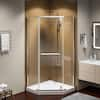 Lonni 36 in. W x 72 in. H Neo Angle Pivot Semi Frameless Corner Shower ...