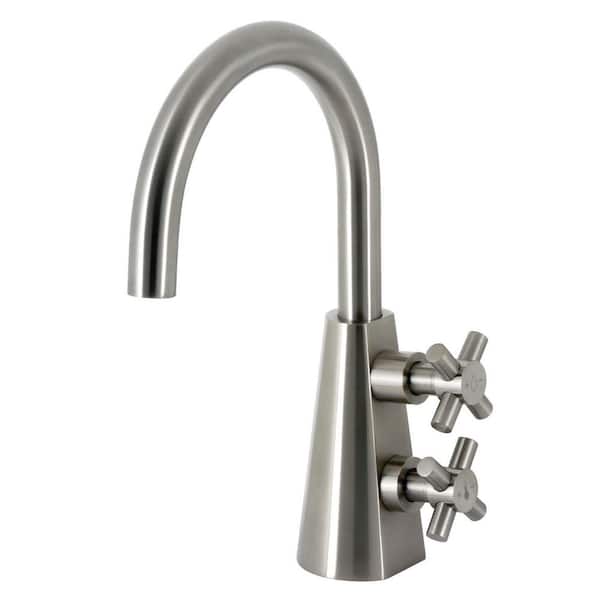 Kingston Brass Constantine 2-Handle Single Hole Bathroom Faucet with Push Pop-Up in Brushed Nickel