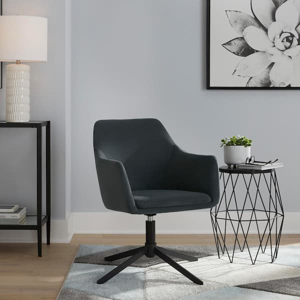 StyleWell Heston Charcoal Gray Upholstered Accent Chair