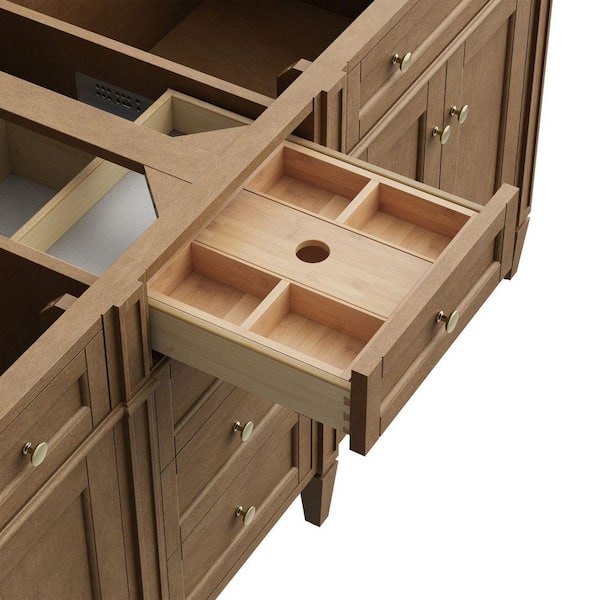 Brittany 72.0 in. Double Bath Vanity in Pecan with White Zeus Quartz Top