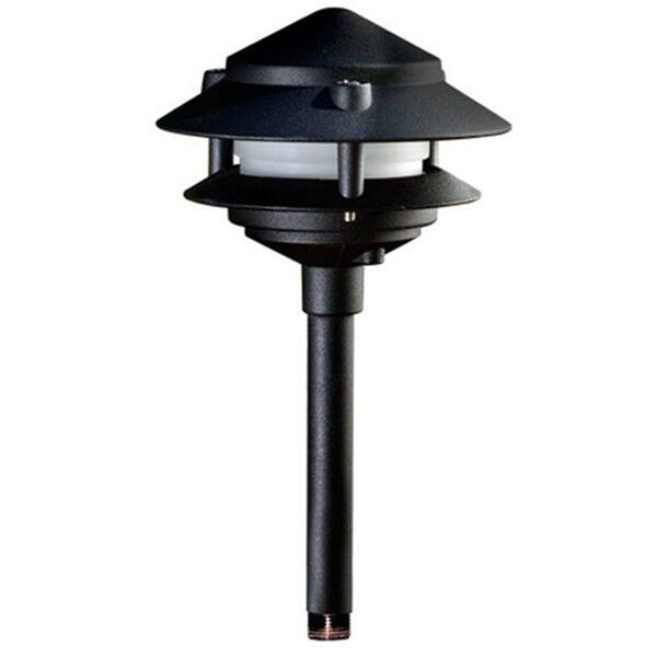 Filament Design Corbin 1-Light Black 2-Tier Outdoor Pagoda Pathway Light