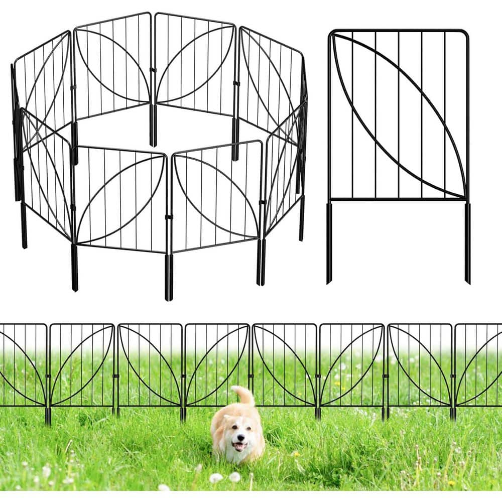 Garden Fence 10 Panels Total 10. 83ft L X24in H Rustproof Metal Garden Fenc