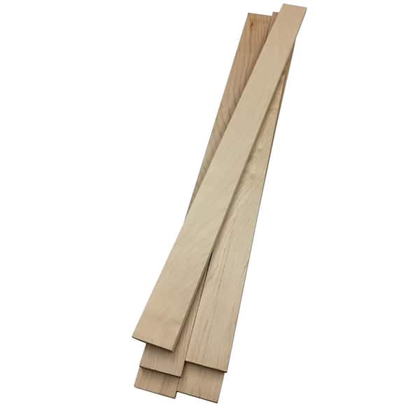 Swaner Hardwood 1 in. x 3 in. x 4 ft. Maple S4S Hardwood Board (5-Pack)