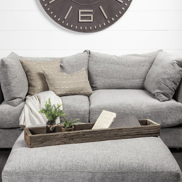 Mercana Vernon Brown Reclaimed Wood Tray, Large