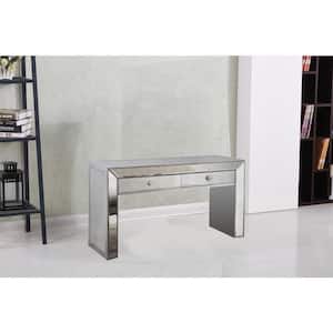 Winney 56 in. Silver Rectangle Wood Console Table
