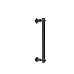 Contemporary 12 in. Back to Back Shower Door Pull with Twisted Accent in Oil Rubbed Bronze