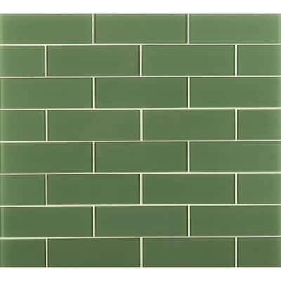 Green Glass Tile Tile The Home Depot