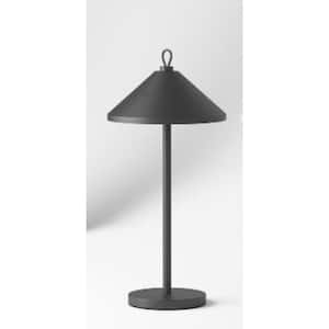 Simplee Adesso 14 in. Rechageable Led Table Lamp Black