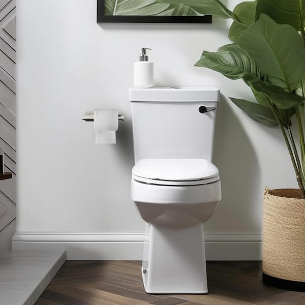 Urban Elegance Collection Wall-Mount Adhesive Toilet Paper Holder in Brushed Nickel