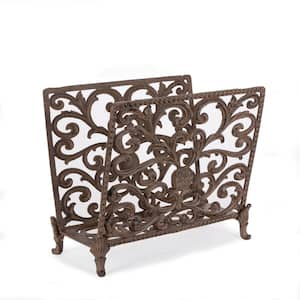 Brown Acanthus Magazine and Towel Holder