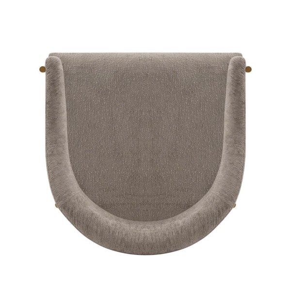 Manhattan Comfort Modern Lia Boucle Dining Armchair in Stone - Set of 2 Manhattan Comfort Modern Lia Boucle Dining Armchair in Stone - Set of 2