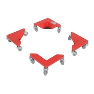 200 lbs. Capacity Red Aluminum Corner Mover Dolly (4-Pack)
