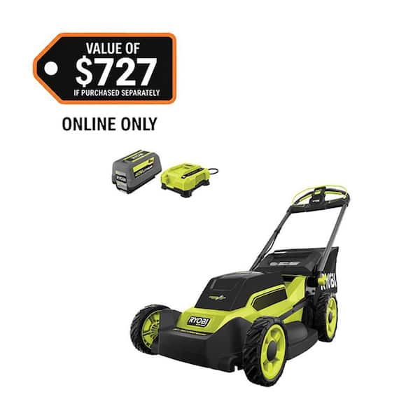 40V HP Brushless 20" Cordless Electric Battery Multi-Blade Walk Behind Self-Propelled Lawn Mower-8.0Ah Battery & Charger