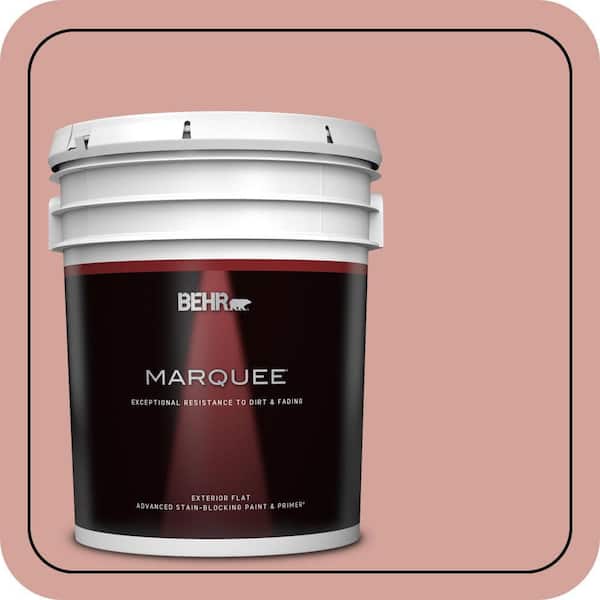 BEHR MARQUEE 5 gal. #S160-3 Bubble Shell Flat Exterior Paint & Primer