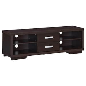 59 in. TV Stand Entertainment Center Hold up to 65 in. TV with Storage Shelves and Drawers