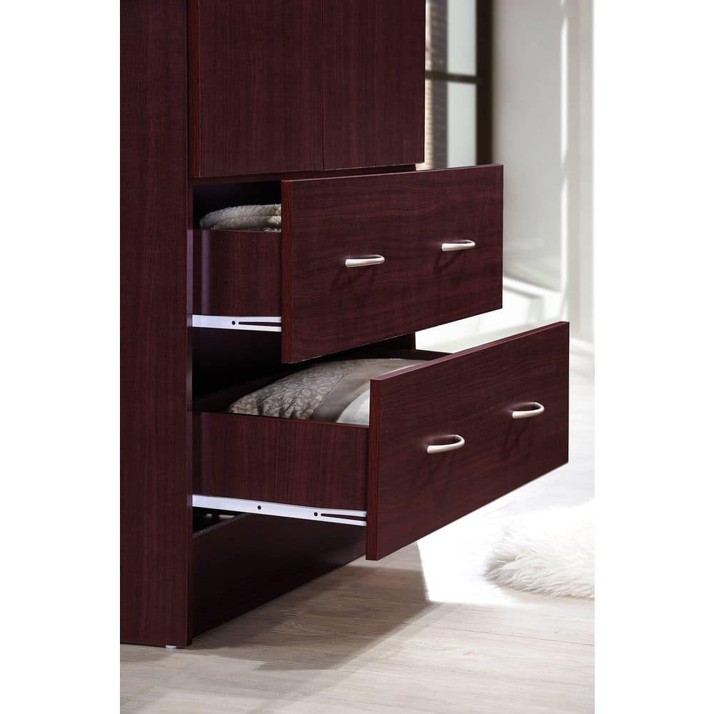 2-Door Armoire with 2-Drawers in Mahogany - thumbnail 7