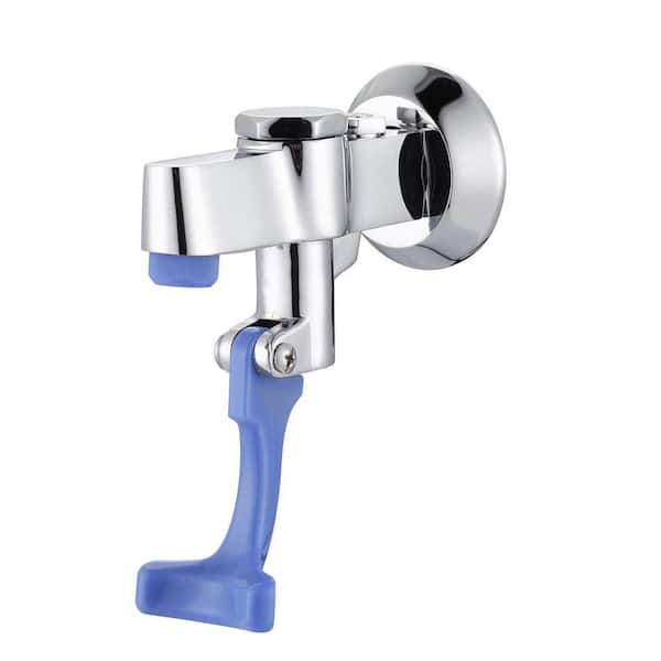 Wall Mounted Glass Pot Filler Faucet, Push Back Water Glass Filler Faucet for for Restaurant Bar in Polished Chrome