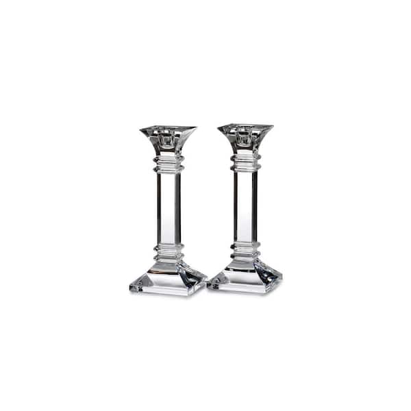 Marquis By Waterford Treviso Clear Crystal 8 in. Candle Holder (Set of 2)