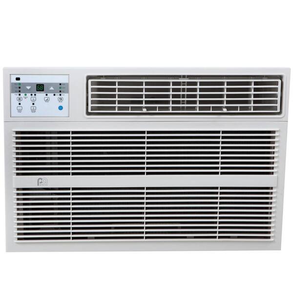 Perfect Aire 12 000 Btu Window Air Conditioner With Electric Heater In White 3pach12000 The Home Depot