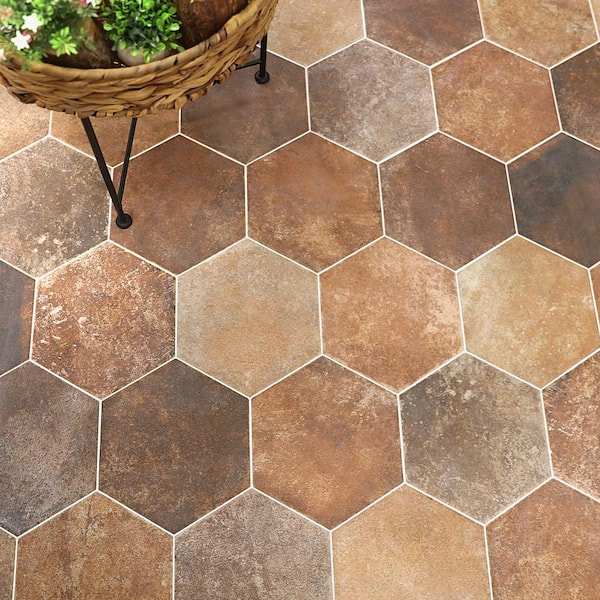 Ivy Hill Tile Hayes Marron 4 in. x 0.31 in. Matte Porcelain Floor