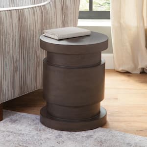 Duke Mocha Brown Wood Round End/Side Table