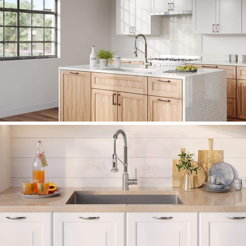 30-inch Satin Stainless Steel Undermount Kitchen Sink with Faucet and Soap Dispenser