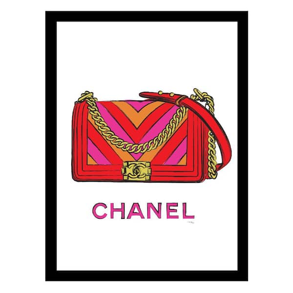 VENICE BEACH Collections Designer Handbag by Fairchild Paris 1-Piece Framed Graphic Print Abstract Poster Art Print 18 in. x 14 in.