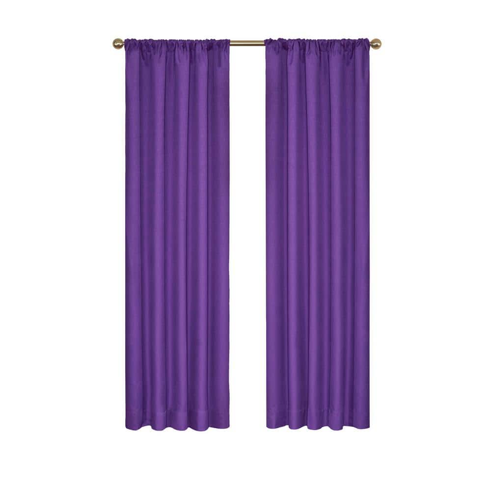 1 Set Curtains Pink Purple Heavy Blackout Drapes Grommet Nice Quality 