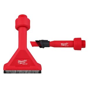 AIR-TIP 1-1/4 in. - 2-1/2 in. Utility Nozzle and 2-In-1 Utility Brush Attachment Kit for Wet/Dry Shop Vacuums (2-Piece)