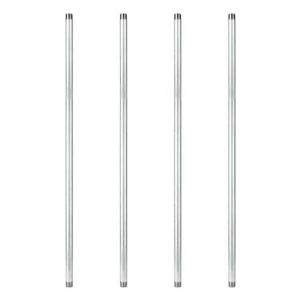 PIPE DECOR 1 in. x 4 ft. Galvanized Steel Pipe (4-Pack)