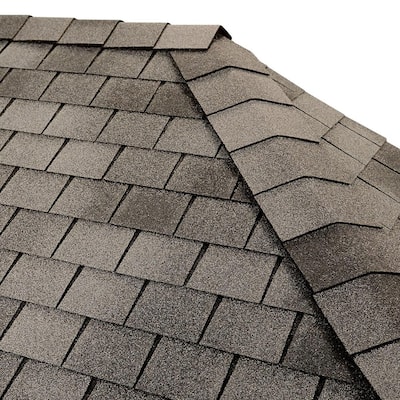 Timbertex English Gray Double-Layer Hip and Ridge Cap Roofing Shingles (20 lin. ft. per Bundle) (30-pieces)