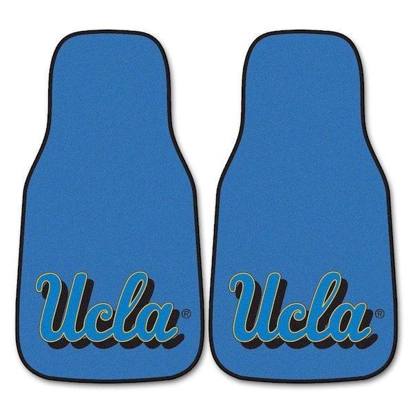 FANMATS UCLA 18 in. x 27 in. 2-Piece Carpeted Car Mat Set