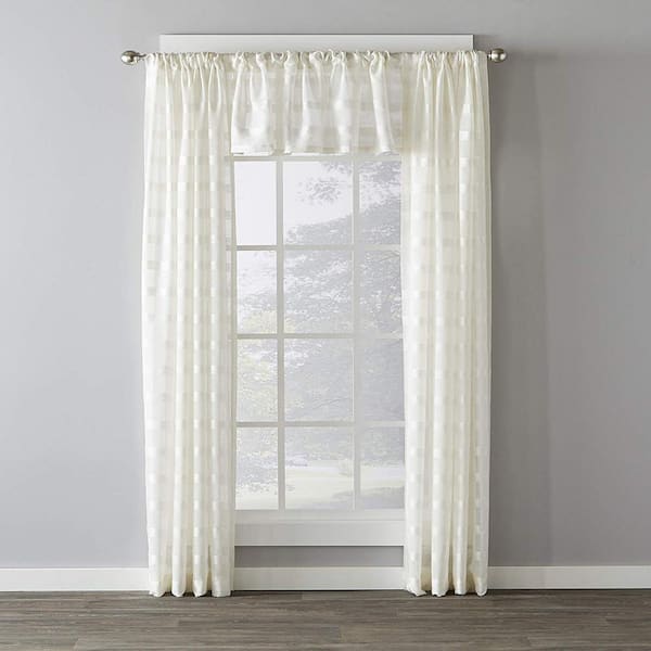 allen + roth 84-in Floral Print Light Filtering Back Tab Single Curtain  Panel in the Curtains & Drapes department at