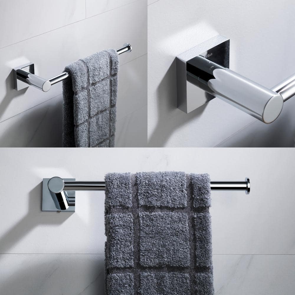 Ventus Chrome 10.5" Wall Mounted Towel Bar